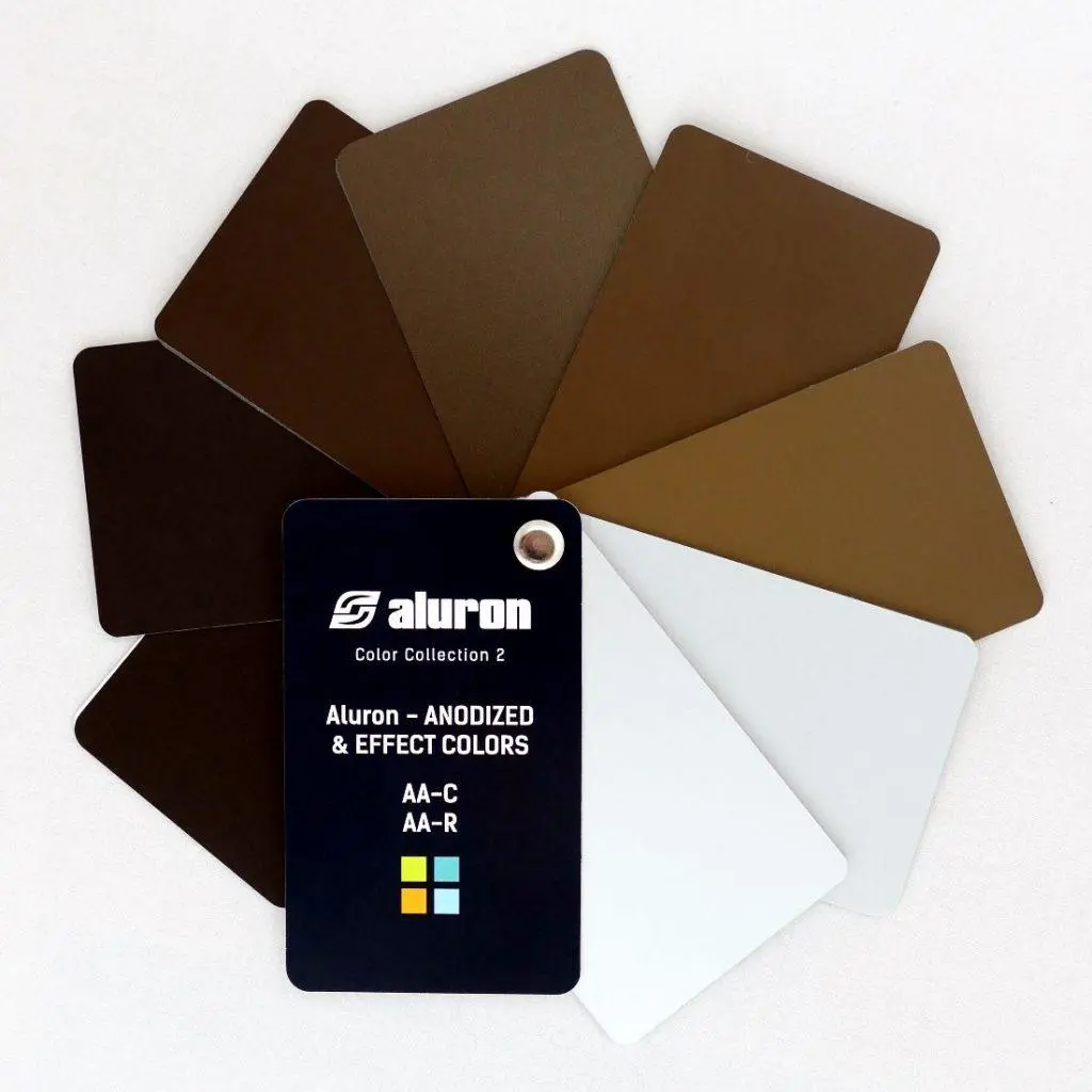 Paleta kolorów profili aluminiowych Aluron Color Collection