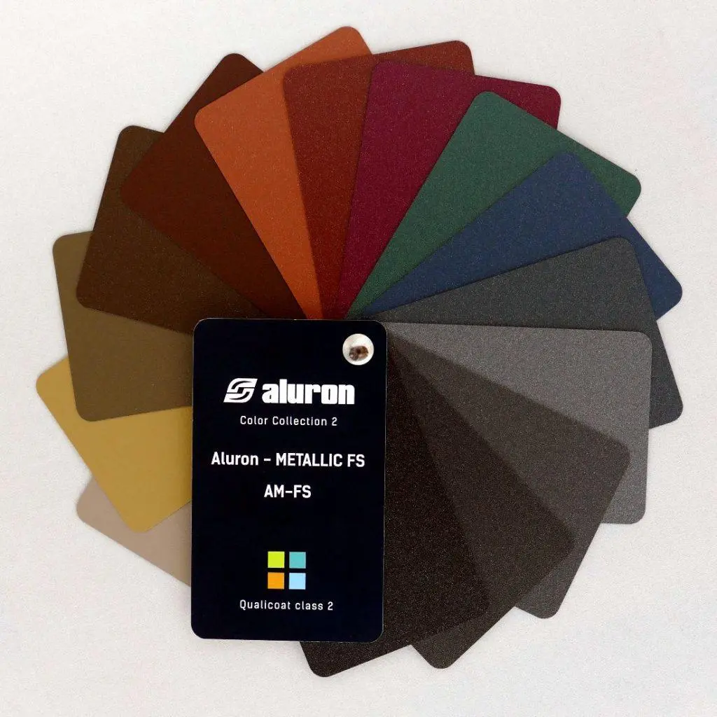 Paleta kolorów profili aluminiowych Aluron Color Collection